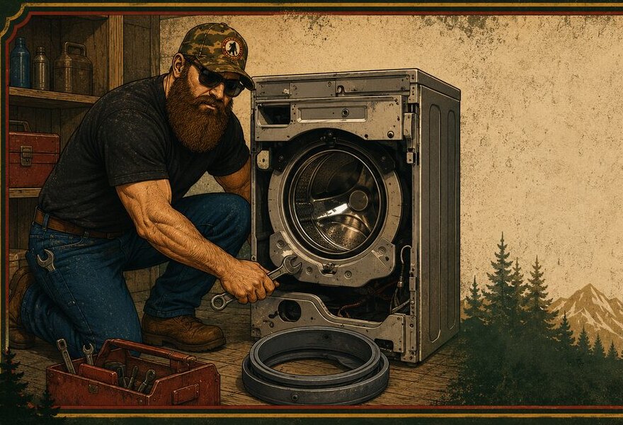 Chad performing washer repair in Bryan–College Station